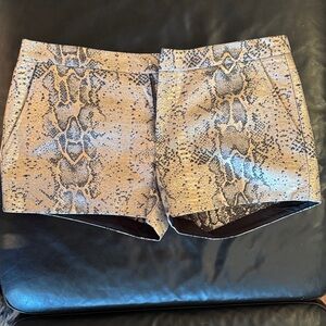 Guess Cream and Black Snake Print Shorts